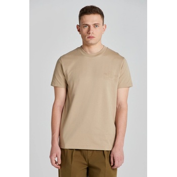 Gant tričko Reg Med Tonal Shield SS TShirt hnedé