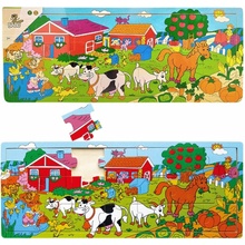 Studo Wood deskové puzzle farma 21 ks