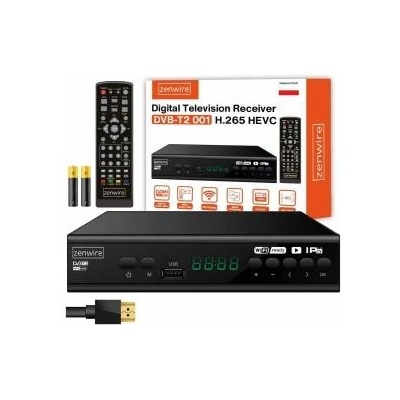 ZENWIRE Tuner Dekoder Satelitarny DVB-T2 HEVC H. 265 Full HD Telewizji Naziemnej USB enwire DVB-T2 001