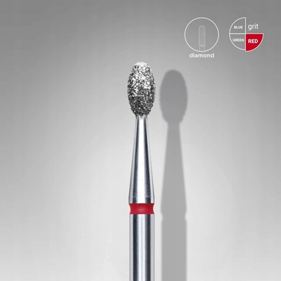 Staleks Diamantová fréza Olive červená 2,5 mm/5 mm FA130R025/5