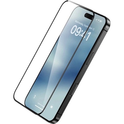 Benks Калено стъклено защитно покритие за дисплея на iPhone 17, iPhone 16 Pro - Benks Air Shield HD Full Screen Tempered Glass (черен-прозрачен)