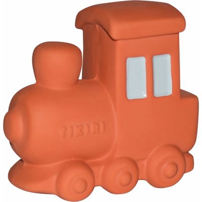 Tikiri Vroom Vroom hrkálka a hryzátko z prírodnej gumy Vláčik