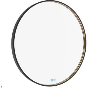 Nimco - Огледало с LED осветление, диаметър 80 см, сензор за докосване, черно ZPC 31002RVX-90 (ZPC 31002RVX-90)