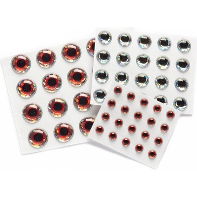 Veniard Epoxidové oči Epoxy Eyes 7 mm červená holografická