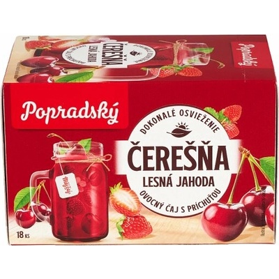 Popradský Čerešňa a lesná jahoda ovocný čaj s príchuťou 18 x 2 g