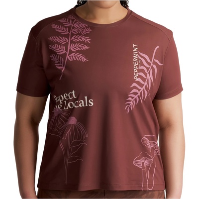 PEPPERMINT Дамска фланелка с къс ръкав за колоездене PEPPERMINT Women's Trail Short Sleeve Jersey Cycling jersey - Espresso (156-2718-0312)