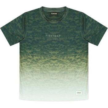 Firetrap Детска тениска Firetrap Sub T Shirt Junior Boys - Green Camo