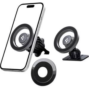 Spigen MFT13 магнитен MagSafe държач за табло и вентилация на кола сребрист (ACP08314)