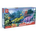 Hape Панорамен пъзел Hape - Динозаври, Светещ в тъмното, 200 части (H1632)
