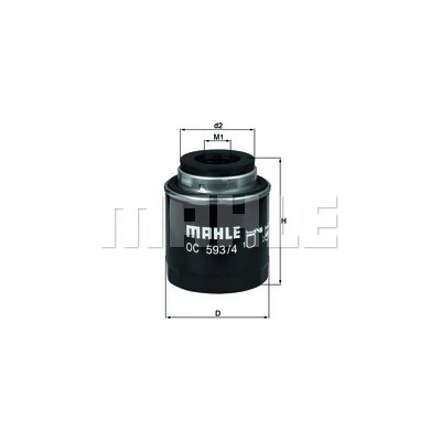 Olejový filter MAHLE ORIGINAL OC 593/4 (OC593/4)