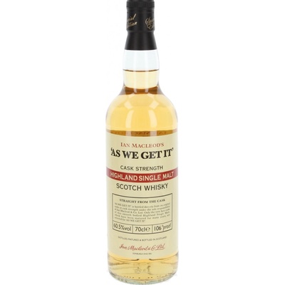 As We Get It Highland 60,5% 0,7 l (holá láhev)