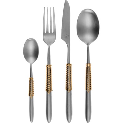 Príborový set 24 ks – Gaya Exeter Gold Sleeve matný
