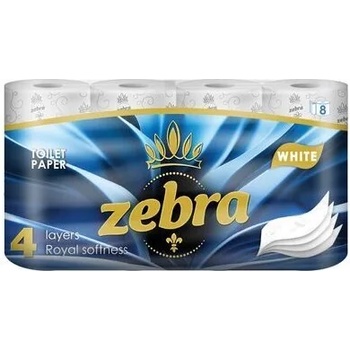 Image 1 of ZEBRA тоалетна хартия 4 пластова бяла 8бр (zp01102)