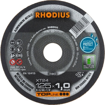 Rhodius Kotouč řezný 125 x 1,0 x 22,23 mm 210451