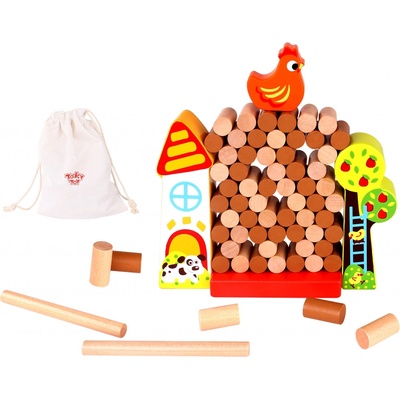 Tooky Toy hra farma Jenga The Falling Hen