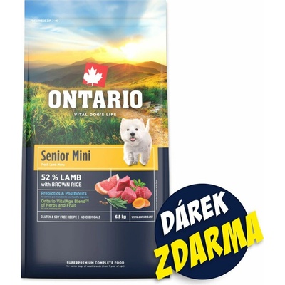 Ontario Senior Mini Lamb & Rice 6,5 kg