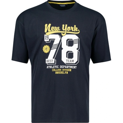 ADAMO tričko pánské 139611 360 comfort fit nadměrná velikost 10XL tmavě modrá