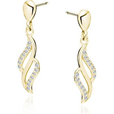 Olivie strieborné náušnice MAGIC GOLD 4107