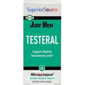 Superior Source Just Men Testeral Билкова тестостерон формула, 60 сублингвални таблетки, Superior Source (91060 SS)