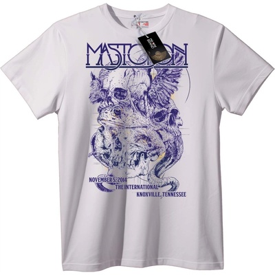 NOONEBRAND Тениска Mastodon Концерт - M, White