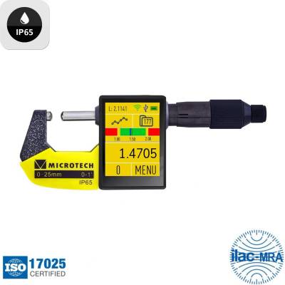 Microtech Electronic Дигитален микрометър със сферични наковални Microtech SPHERICAL DataMet - 0-25 мм, 0, 0001 мм (110360258)