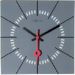 NeXtime Стенен часовник Stazione сив (8636gs)