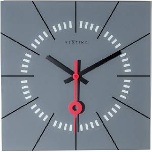 NeXtime Стенен часовник Stazione сив (8636gs)