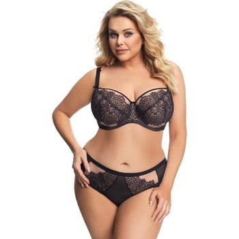 Gorsenia Макси сутиен с мека чашка в черен цвят ravenna k677eh-58637-czarny - Черен, размер 70h