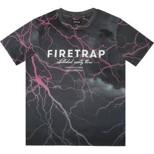 Firetrap Детска тениска Firetrap Sub T Shirt Junior Boys - Pink Light