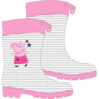 E Plus Peppa Pig holínky bílá/černá/růžová