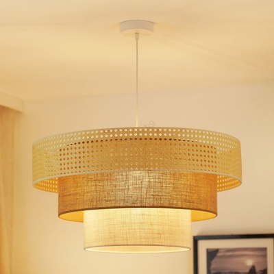 Brilagi - Плафон CEDAR LUNETA 1xE27/15W/230V пр. 60 ратан кафяв/крем (BG1134)