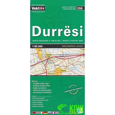 mapa Durresi 1:85 t. laminovaná