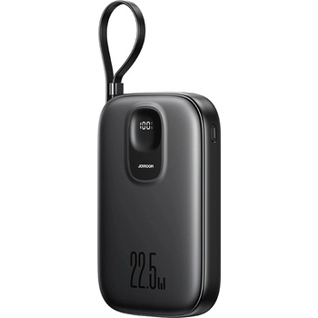 JOYROOM JR-PBF18 22.5W 10000mAh Преносима батерия Powerbank с вграден Lightning кабел + USB-C кабел 0.25 см - черен (JR-PBF18)