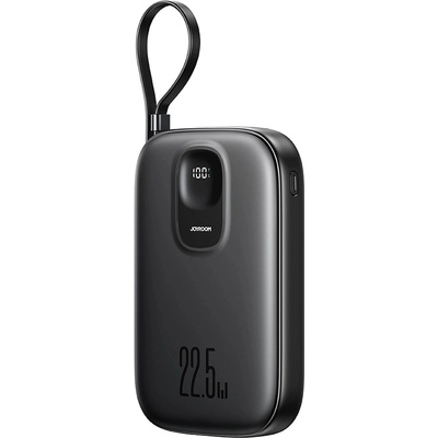 JOYROOM JR-PBF18 22.5W 10000mAh Преносима батерия Powerbank с вграден Lightning кабел + USB-C кабел 0.25 см - черен (JR-PBF18)