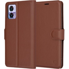 Techsuit Leather Folio kožené knižkové Motorola Edge 30 Neo hnedé
