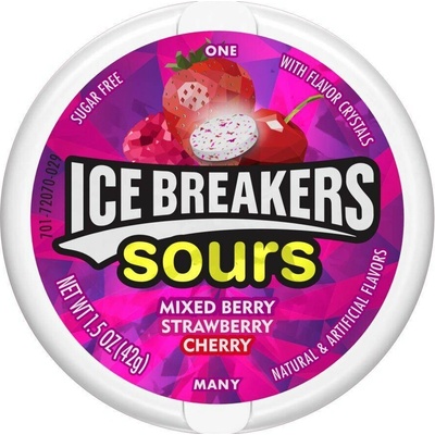 Ice Breakers bonbonky bez cukru s příchutí bobulí, jahody a třešně 42 g