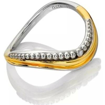 Hot Diamonds Pozlacený sříbrný prsten Teardrop DR311 o 50 b
