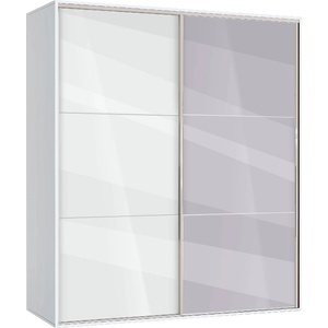 Bogdan Furniture G Гардероб с плъзгащи врати и огледало Memo. bg, модел BM-Ava 41, бял гланц