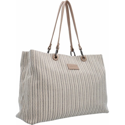 Le Sands dámská LETNÍ kabelka BÉŽOVÁ TKANÁ SHOPPER Béžová