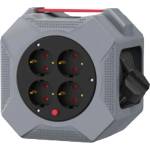 Commel Удължител на макара Commel - 10m, H05VV-F 3G1.5mm2, 4 шуко, с термична защита, IP20 (201-402)