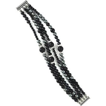 Image 1 of Dannyra Изящна гривна в нюансите на сиво-черната гама Dannyra Jewels