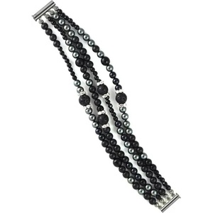 Dannyra Изящна гривна в нюансите на сиво-черната гама Dannyra Jewels