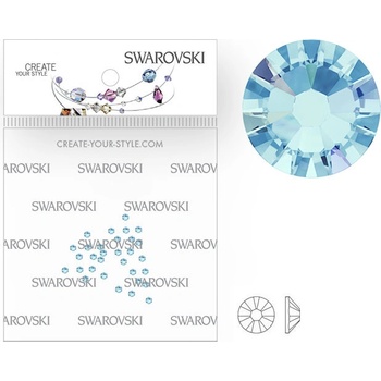 Swarovski kryštáliky SS5 Aquamarine AB 50 ks