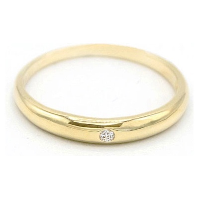 B&B Goldinvestic Zlatý prsten se zirkonem N4878