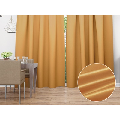 Biante Saténový záves LUX-029 Zlatý 140x140 cm