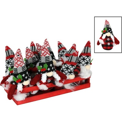 HIT Plyšová červená vánoční figurka 15cm MIX druhů