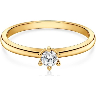 Savicki Zásnubný prsteň žlté zlato diamant SAV MIN3 D2 ZZ