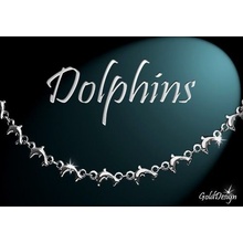 Gold Design Dolphins rhodium GD372