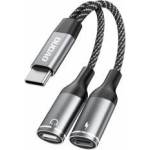 Dudao L13C+ 2in1 USB-C-Adapter - Grau