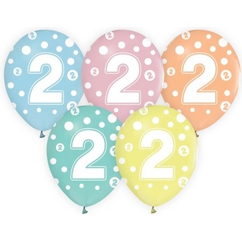 Nafukovací balónky s potiskem číslice 2